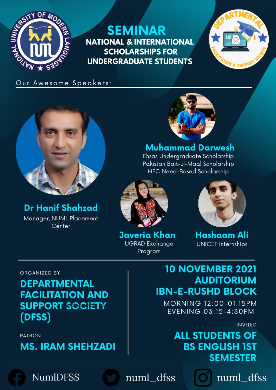 Seminar on National & International Scholarships for Undergraduate Students
