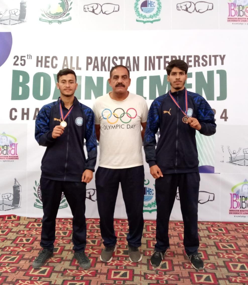 NUML won two Bronze Medals in HEC All Pakistan Intervarsity Intervarsity Boxing championship 2023-24